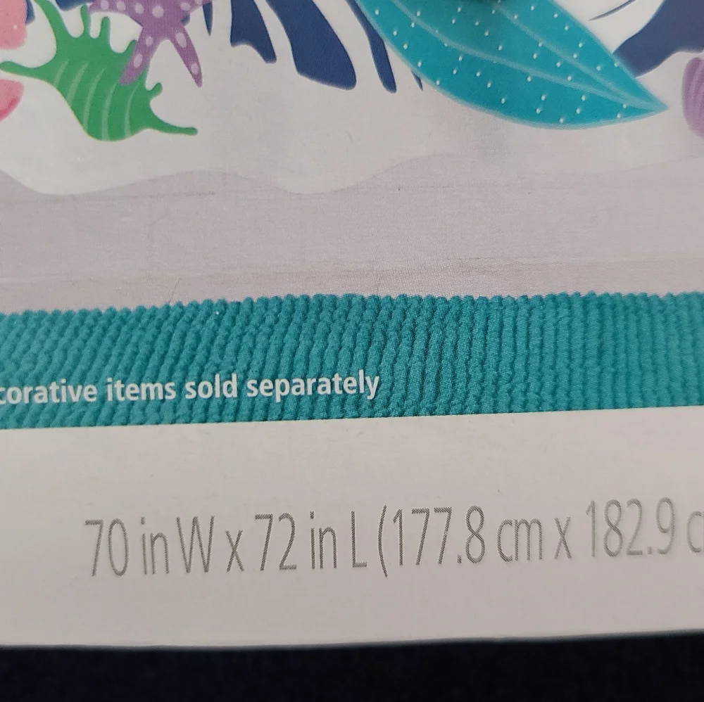 ALLURE Fabric Shower Curtain - Mermaid Under The Sea Theme